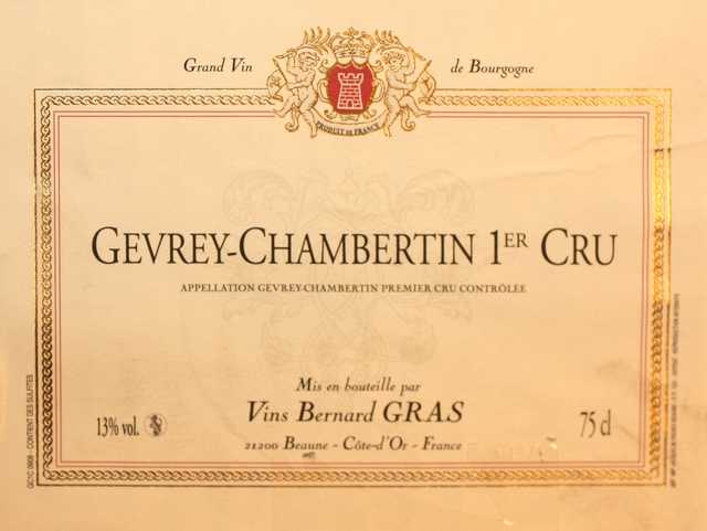 12 BOUTEILLES DE GEVREY CHAMBERTIN 1ER CRU "LA PETITE CHAPELLE", DOMAINE DESSEREY, 2004.