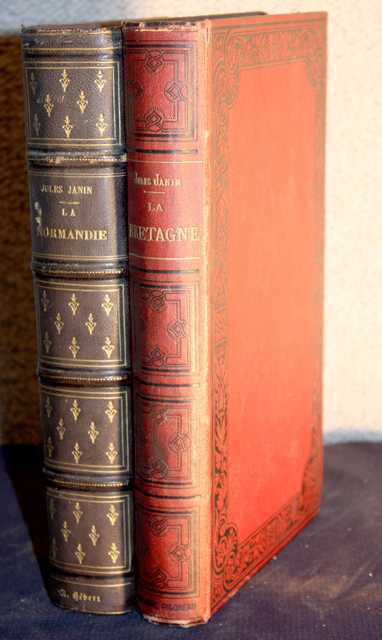 LOT DE 2 OUVRAGES DE JULES JANIN COMPRENANT : LA NORMANDIE, PARIS, 1862, ERNEST BOURDIN EDITEUR, ET LA BRETAGNE, PARIS, 1862, ERNEST BOURDIN EDITEUR,