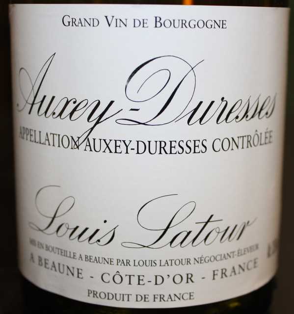 6 BOUTEILLES, DOMAINE LOUIS LATOUR, AUXEY-DURESSES, BLANC, 2001.