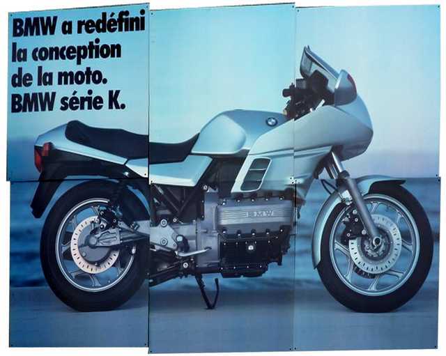 AFFICHE PUBLICITAIRE BMW SERIE K 1984. DIM: 175X120 CM.