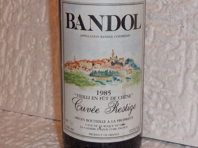4 BOUTEILLES DE BANDOL, CUVEE PRESTIGE, 1985.