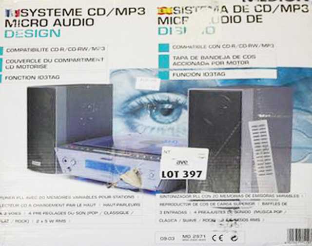 CHAINE HIFI AVEC SYSTEME CD/MP3. VENDU NON TESTE.