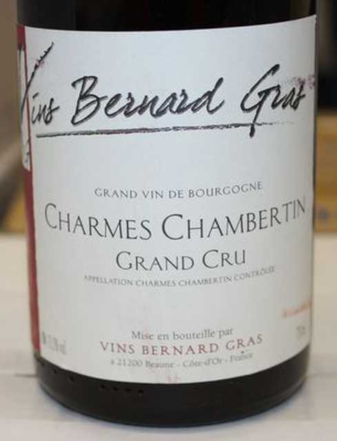 6 BOUTEILLES DE CHARMES CHAMBERTIN, DOMAINE BERNARD GRAS, 2004.