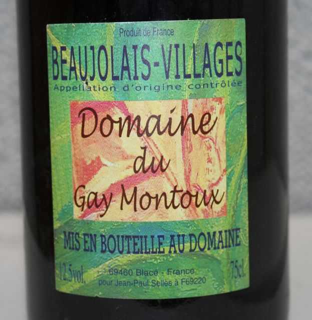 6 BOUTEILLES DE DOMAINE GAY MONTOUX, BEAUJOLAIS VILLAGE, 2004.