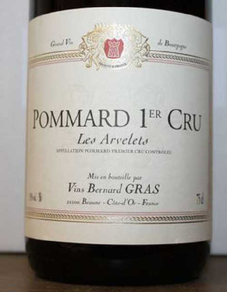 6 BOUTEILLES DE POMMARD 1ER CRU "LES ARVELETS" 2005. BERNARD GRAS. CAISSE CARTON.