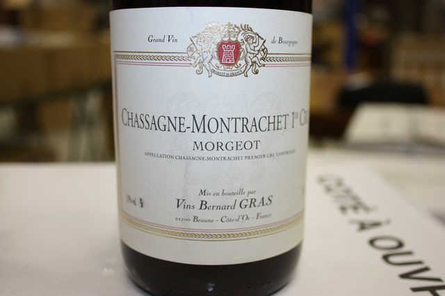 6 BOUTEILLES DE CHASSAGNE MONTRACHET 1ER CRU "MORGEOT" ROUGE. 2008. LOUIS GRAS. CAISSE CARTON.