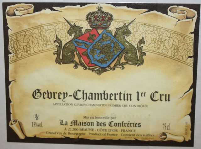 12 BOUTEILLES DE GEVREY CHAMBERTIN 1ER CRU. 2001. BERNARD GRAS. CAISSE CARTON.