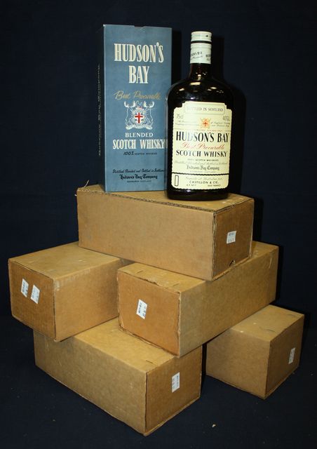 5 BOUTEILLES DE SCOTCH WHISKY HUDSON'S BAY.