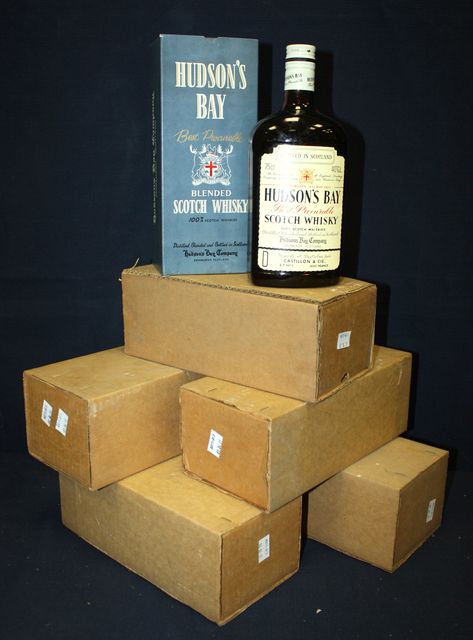 5 BOUTEILLES DE SCOTCH WHISKY HUDSON'S BAY.