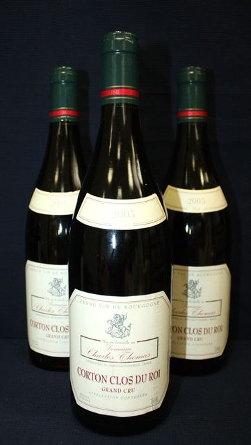 3 BOUTEILLES DE CORTON GRAND CRU CLOS DU ROY DOMAINE THOMAS 2005.