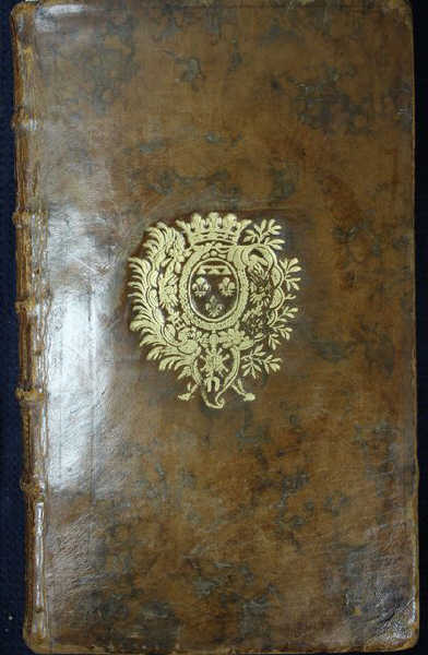 LA RHETORIQUE OU LES REGLES DE L'ELOQUENCE PAR M. GIBERT. A PARIS CHEZ BROCAS. 1749. LA RELIURE  AUX ARMES DE PHILIPPE JOSPEH, DUC D'ORLEANS, DIT PHILIPPE EGALITE, GUILLOTINE EN 1793.