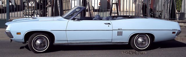 VOITURE FORD TORINO GT V8 CABRIOLET 1970
