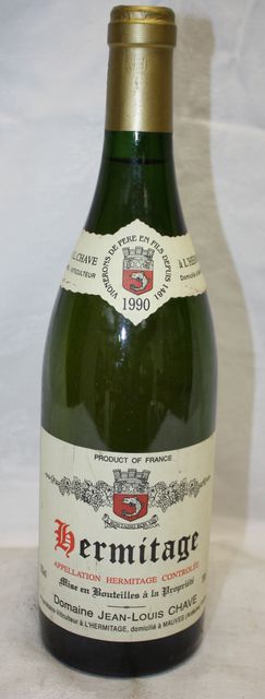 1 BOUTEILLE D'HERMITAGE 1990 DOMAINE CHAVE BLANC.