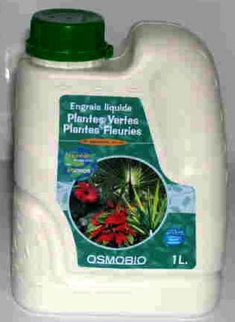 ENGRAIS OSMOBIO POUR GERANIUM EN BIDON DE 1 LITRES. ENGRAIS 100 % NATUREL.