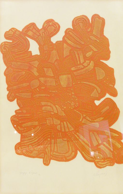 ENRIQUE PEYCERE (1927-1988). VOYAGE DIAGONAL. LITHOGRAPHIE EPREUVE D'ARTISTE. DIM: 74 X 54 CM.