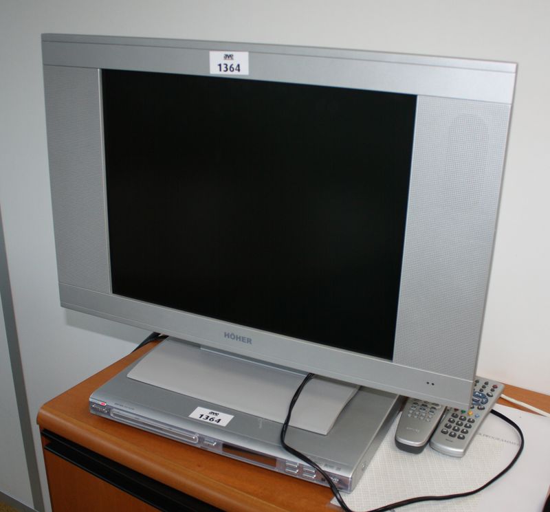 TELEVISION HOHER LCD MODELE UVSHCTLAB 50 CM.ET 1 LECTEUR DE DVD PHILIPPS DVP3010. AVEC TELECOMMANDES SALLE 3307