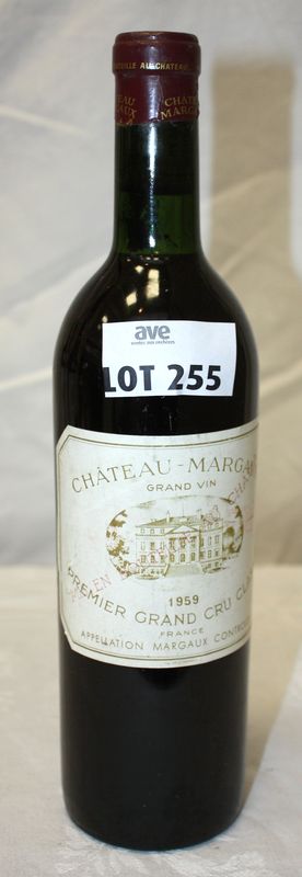 1 BOUTEILLE DE CHATEAU MARGAUX 1ER GRAND CRU CLASSE MARGAUX. 1959 . CAPSULE DECOUPEE.