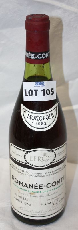 1 BOUTEILLE DE ROMANEE CONTI 1982.