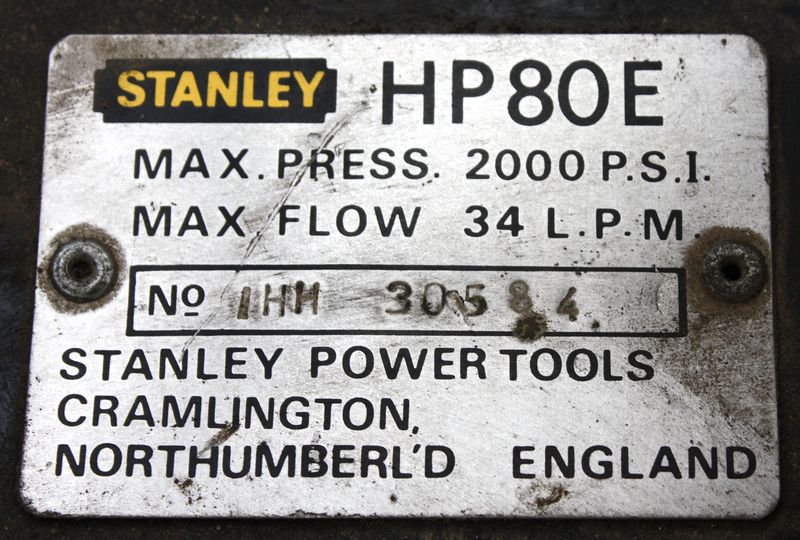 CENTRALE HYDRAULIQUE PORTABLE STANLEY HP80E 138 BARS