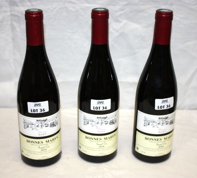 3 BOUTEILLES BONNES MARES GRAND CRU 2006 DOMAINE BART.