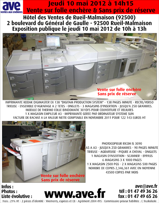 10052012-vente-aux-encheres-sur-folle-enchere-2-machines-de-reproduction-ricoh-et-kodak