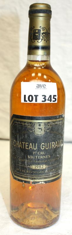 1 BOUTEILLE CHATEAU GUIRAUD 1982 1ER GRAND CRU CLASSE SAUTERNES ETIQUETTE SALE