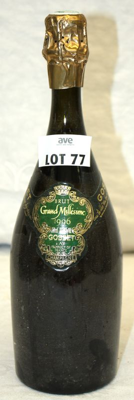 1 BOUTEILLE CHAMPAGNE GOSSET 1996 GRAND MILLESIME.