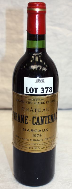 1  BOUTEILLE CHATEAU BRANE CANTENAC 1979 2EME GRAND CRU CLASSE MARGAUX.