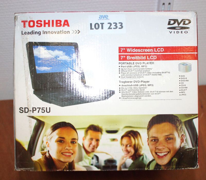 LECTEUR DVD PORTABLE TOSHIBA SD-P75U