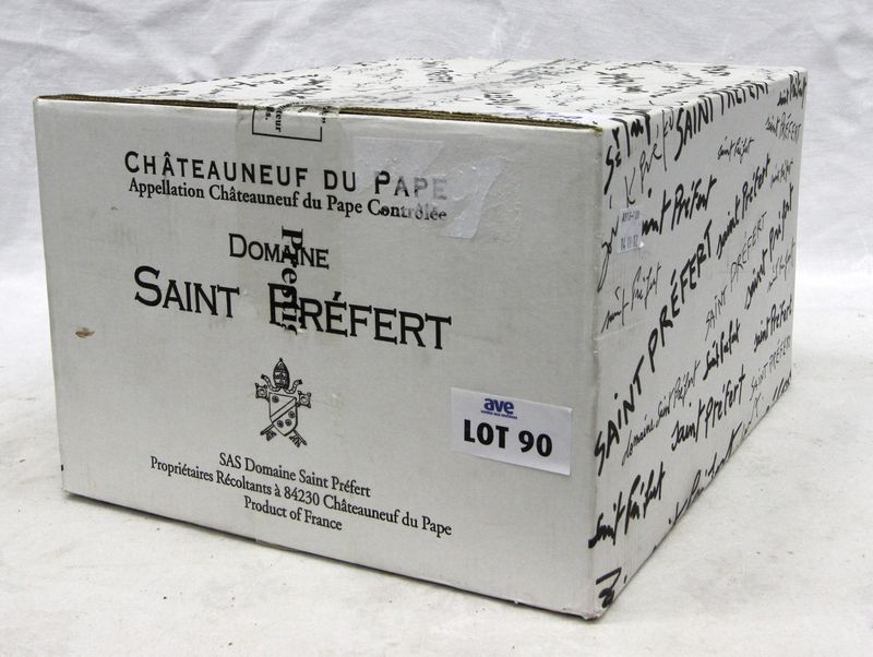 6 BOUTEILLES CHATEAUNEUF DU PAPE 2007. DOMAINE SAINT PREFERT COLLECTION CHARLES GIRAUD.