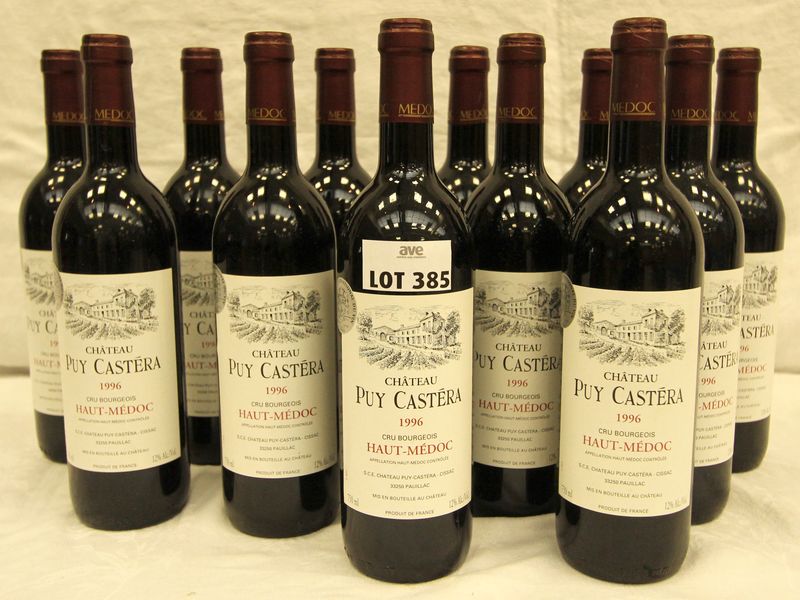 12 BOUTEILLES CHATEAU PUY CASTERA 1996 CRU BOURGEOIS MEDOC.