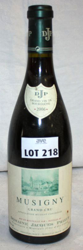 1 BOUTEILLE MUSIGNY GRAND CRU 2006 DOMAINE JACQUES PRIEUR.