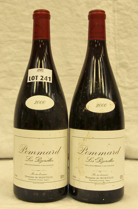 2 MAGNUMS POMMARD 1ER CRU LES PEZEROLLES 2000 DOMAINE DE MONTILLE.