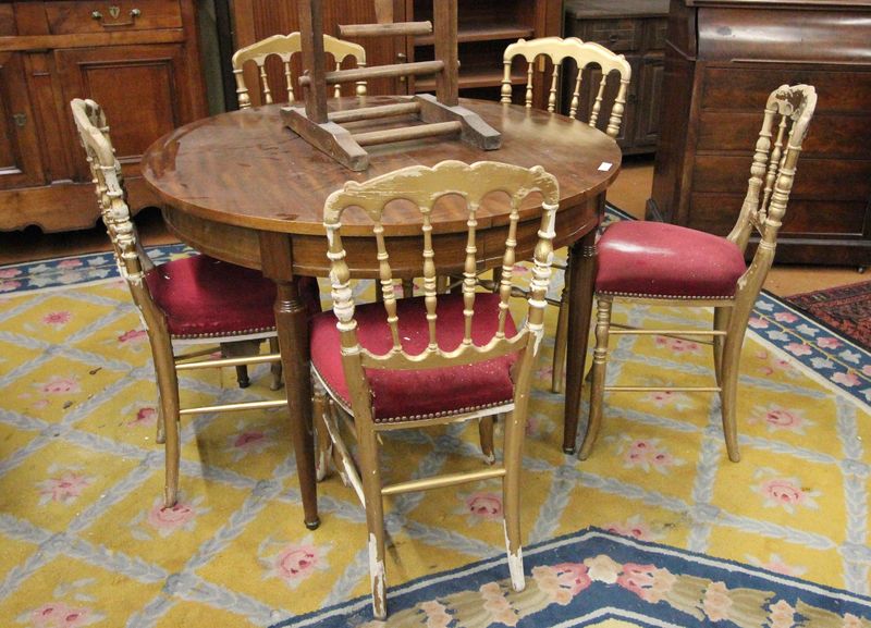 Chaises en bois doré de style Napoléon III