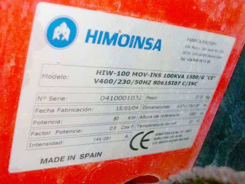 GROUPE ELECTROGENE HIMOINSA HIW100 