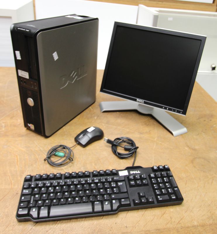 UNITE CENTRALE DE MARQUE DELL MODEL OPTIPLEX 740, CLAVIER ET SOURIS USB, ECRAN TFT DE 17 POUCES DE MARQUE DELL MODEL 1707FP. AVEC SA LICENCE WINDOWS XP PRO.