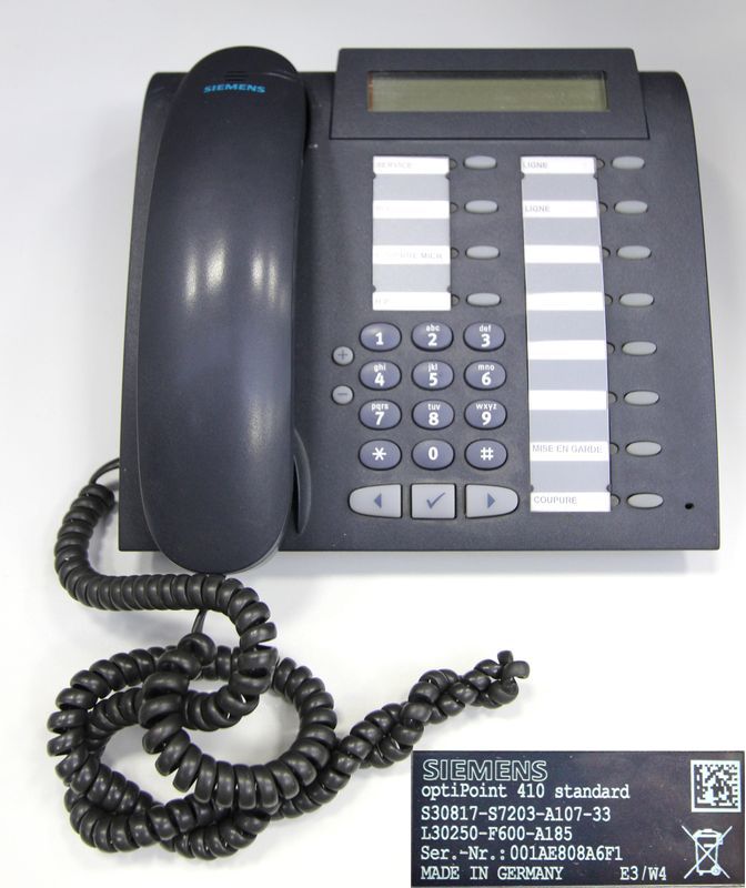115 TELEPHONES DE MARQUE SIEMENS MODELE OPTIPOINT 410 STANDARD.