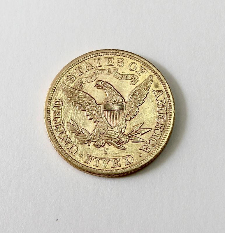 5 DOLLARS OR. TETE DE LIBERTE. ATELIER SAN FRANCISCO. 1903. 1 PIECE.
