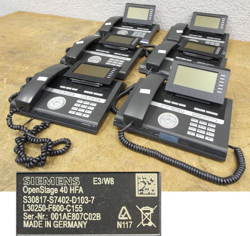 6 TELEPHONES DE MARQUE SIEMENS MODELE OPENSTAGE 40 HFA.