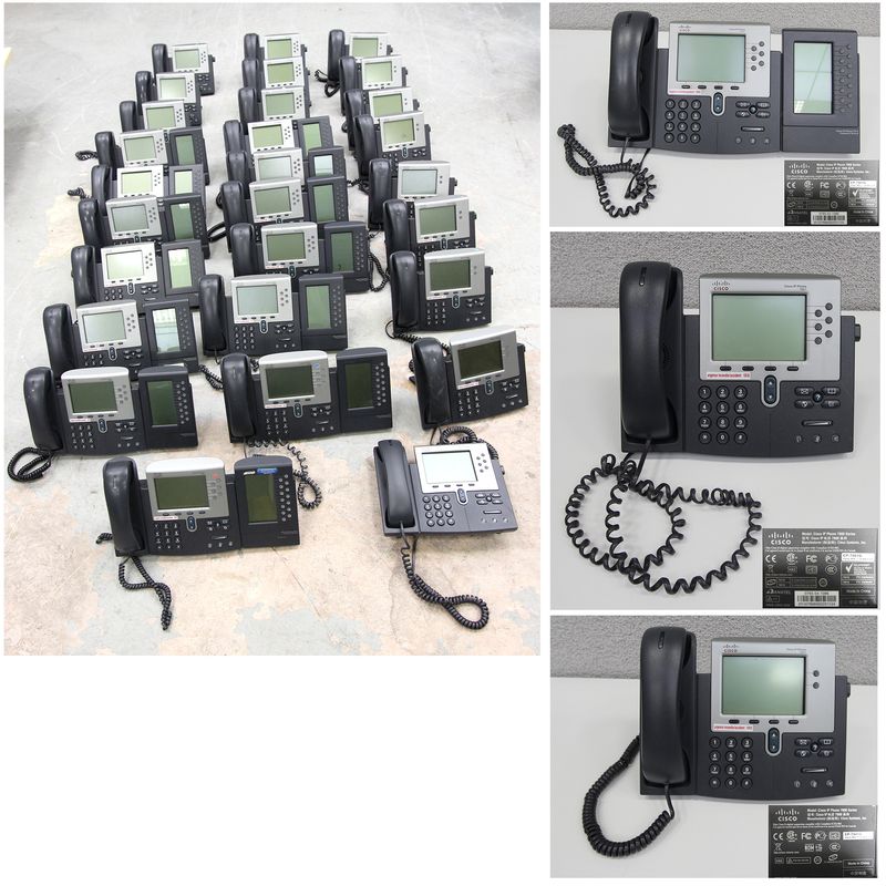 107 TELEPHONES IP DE MARQUE CISCO DONT  MODELE CISCO IP PHONE 7961 AVEC LEUR EXTENSION MODELE CISCO IP PHONE 7914 MODULE MODELE CISCO IP PHONE 7961 MODELE CISCO IP PHONE 7941.