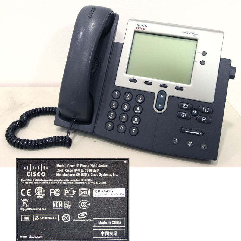 209 POSTES DE TELEPHONE DE MARQUE CISCO MODELE CISCO IP PHONE 7900 SERIE 7941.