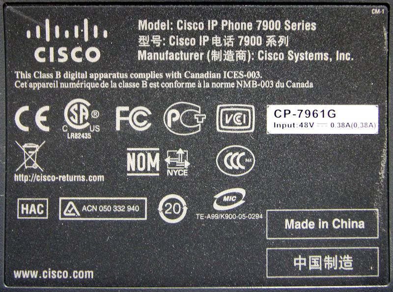 30 POSTES DE TELEPHONE DE MARQUE CISCO MODELE CISCO IP PHONE 7900 SERIE 7961.