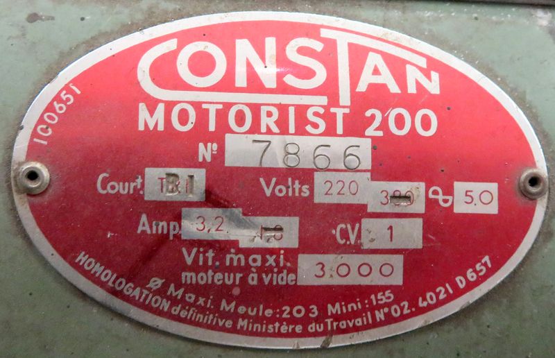 TOURET A MEULER CONSTAN MOTORIST200 