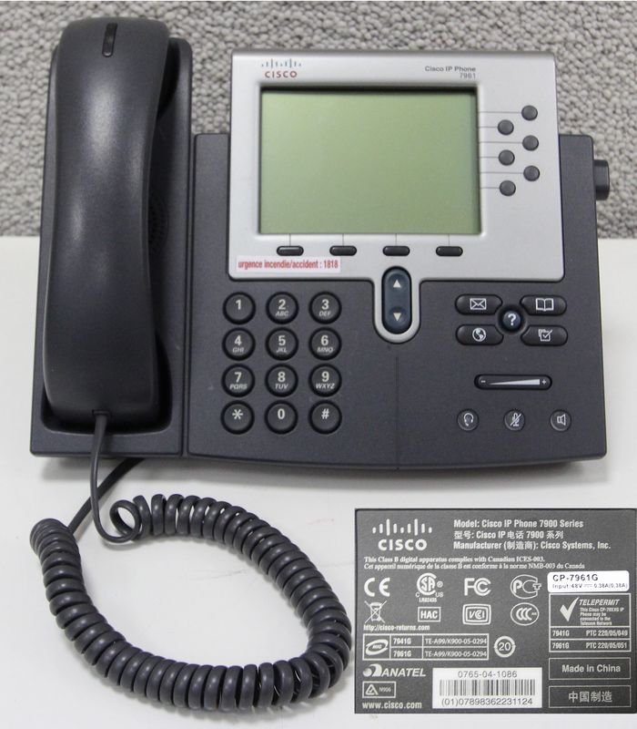 8 POSTES TELEPHONES DE MARQUE CISCO MODELE CP-7961G. LOT VENDU A L'UNITE AVEC FACULTE DE REUNION. QUANTITE : 8 UNITES.