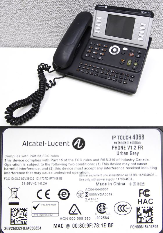 13 POSTES DE TELEPHONES DE MARQUE ALCATEL LUCENT MODELE IP TOUCH 4068.