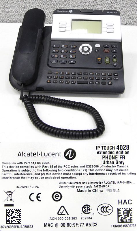 37 TELEPHONES IP TOUCH DE MARQUE ALCATEL MODELE 4028 EXTENDED EDITION.1 TELEPHONE IP TOUCH DE MARQUE ALCATEL MODELE 4068 EXTENDED EDITION, 2 TELEPHONES DE MARQUE CISCO MODELE CISCO IP PHONE 7941.