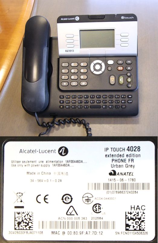 126 TELEPHONES IP DE MARQUE ALCATEL MODELE 4028 EXTENDED EDITION. AVE  OU SANS EXTENSION. QUANTITE: 126. LP BARBES (76) ET LP VOLTAIRE (50).