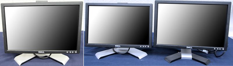 DEUX MONITEURS A ECRAN LCD DE 17 POUCES DE MARQUE DELL MODELE E178WFPC. VENDUS AVEC LEURS CABLES D'ALIMENTATION. (RUEIL-MALMAISON)
