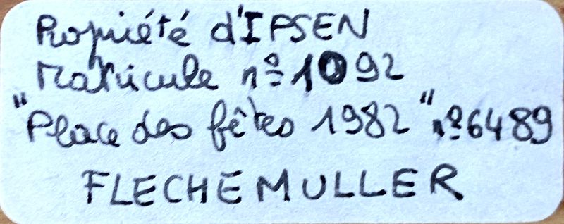 JACQUES FLECHEMULLER (NE EN1945) "PLACE DES FETES 1982". HUILE SUR TOILE SIGNEE EN BAS A GAUCHE ET ETIQUETTES AU DOS DONT CELLE DE LA GALERIE JEANNE BUCHER PORTANT LE NUMERO 6489. 97 CM X 162 CM. ENLEVEMENT AU 2 BOULEVARD DU GENERAL DE GAULLE - 92500 RUEIL-MALMASION LE VENDREDI 22 MAI DE 9H A 17H.