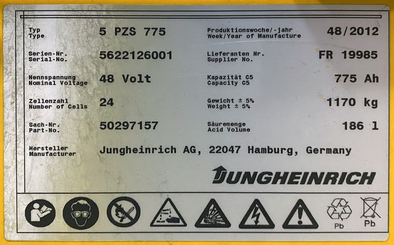 RETRACT JUNGHEINRICH ETV C16 GE 650DZ 1600 KG